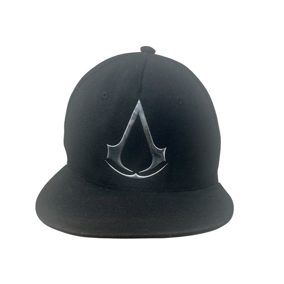 Assassin’s Creed Snapback Hat Black Flat Bill Embroidered Logo Gamer Ubisoft Cap - Picture 3 of 11